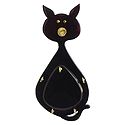 Cat Shaped Key Rack with Five Hooks - Wall Hanging