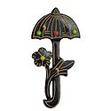 Wood Carved Umbrella with 3 Hooks Key Hanger - Wall Hanging