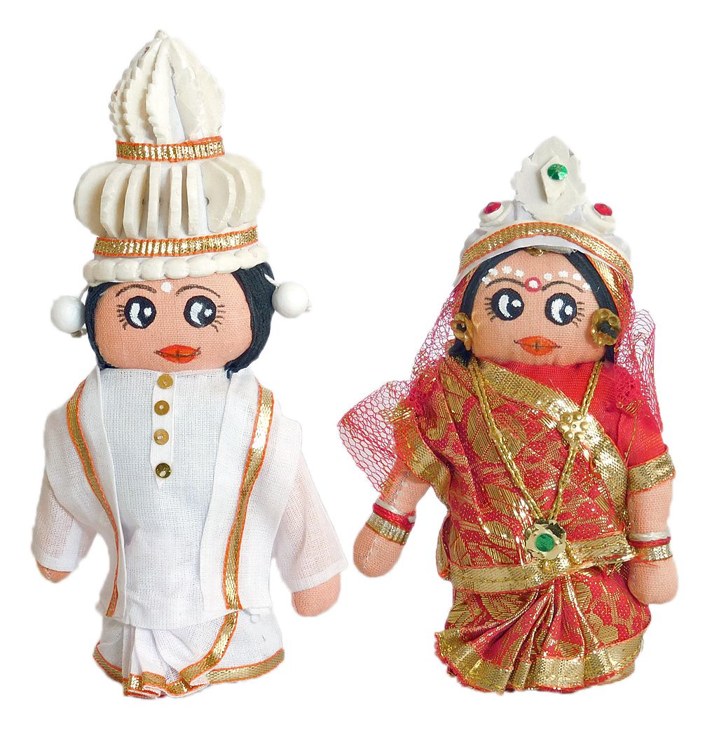Bengali Bride and Bridegroom Cloth Doll