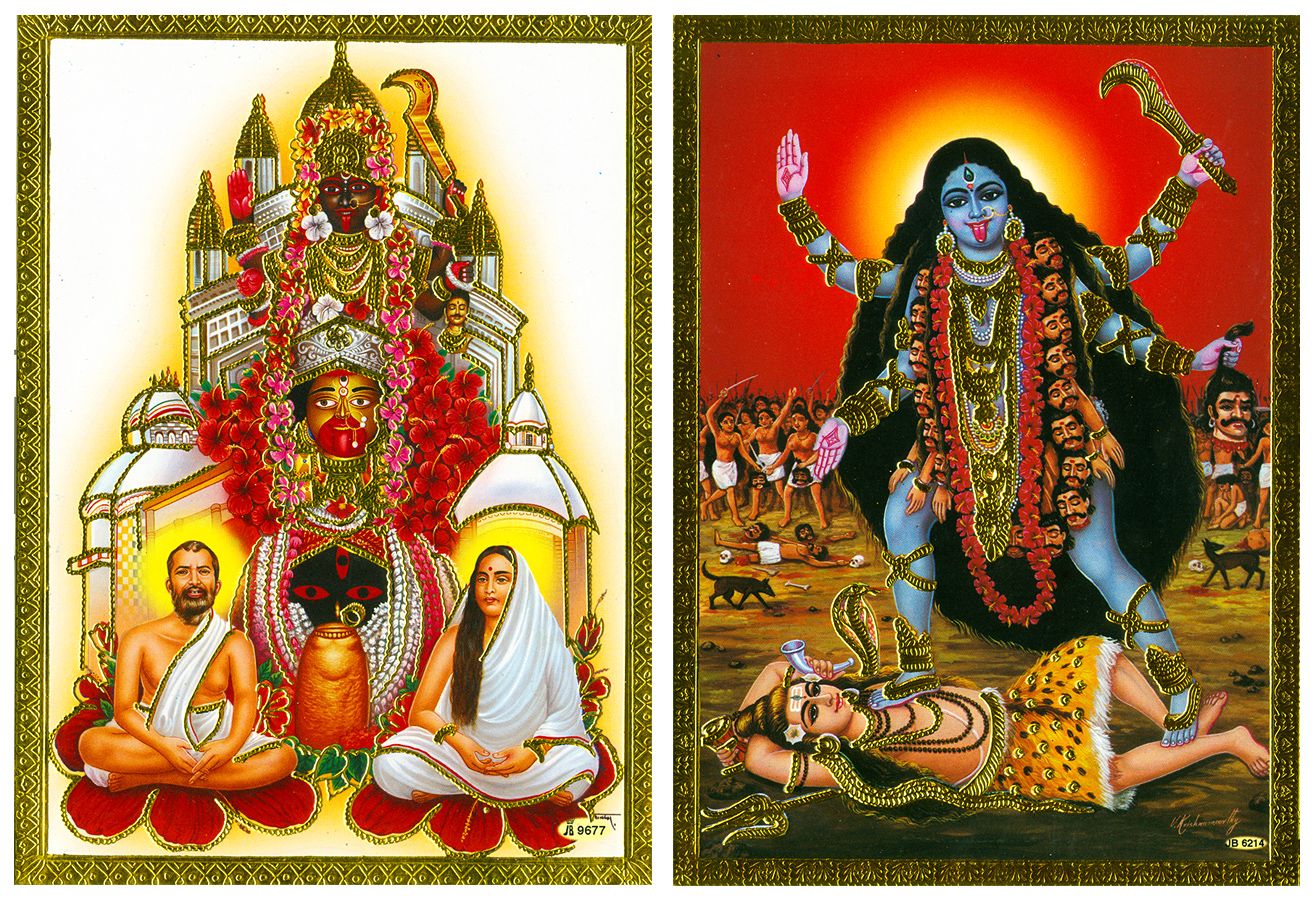 Goddess Kali, Ramakrishnadev and Sarada Maa - Posters