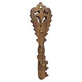 Brass Inlay on Wood Carving Key