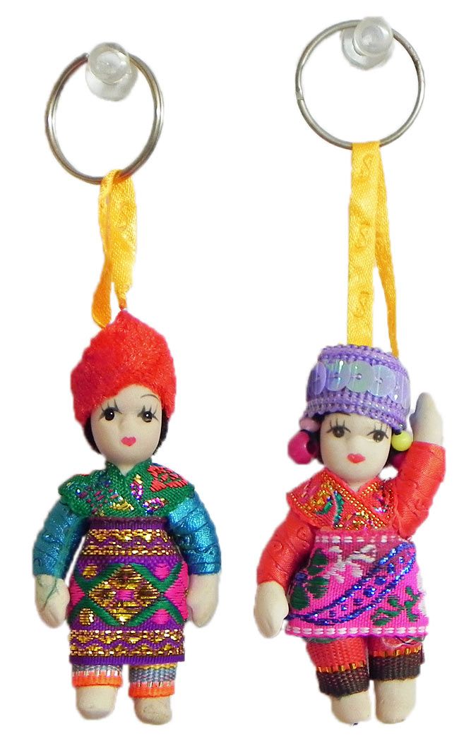 Bulgarian Dancers Doll Key Rings