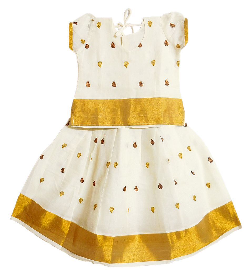 kasavu dress for baby girl