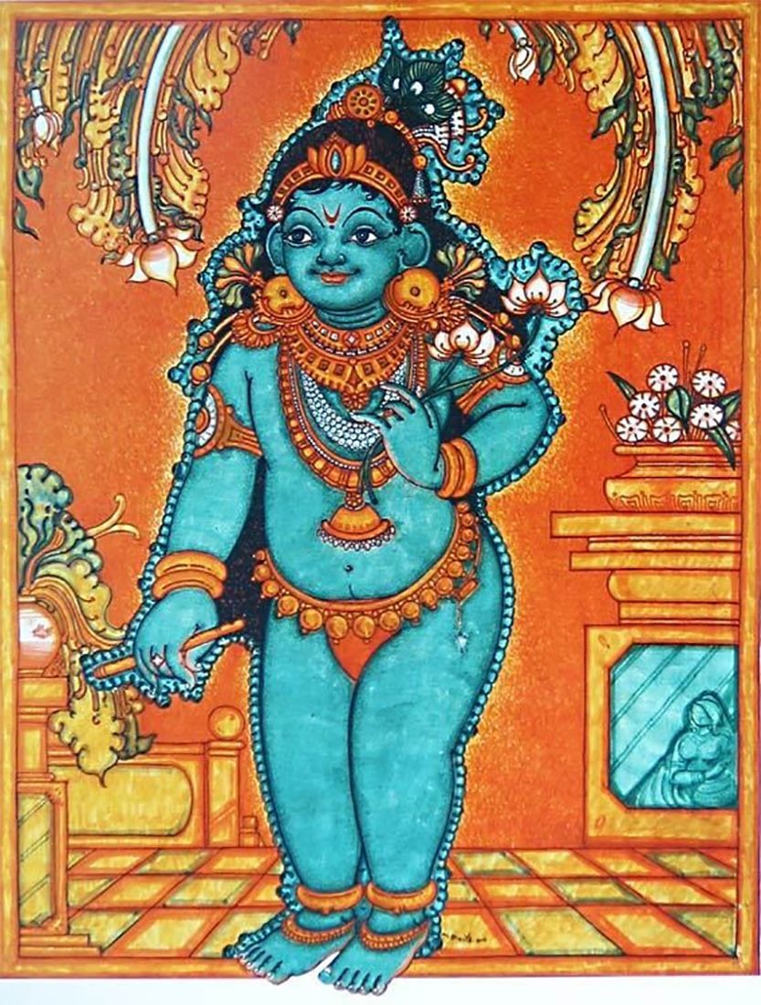 Young Krishna - Mural Poster