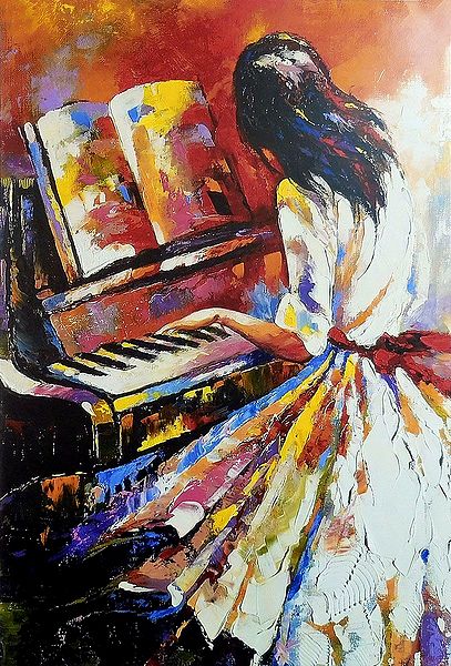 Lady Playing Piano