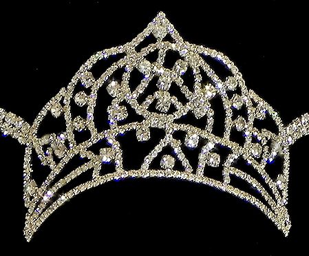 White Stone Studded Gold Polish Crown Bajuband (To wear on upper arm)