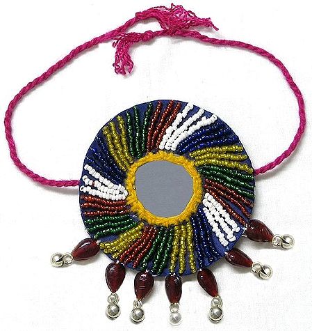 Beaded Round Armlet with Mirror