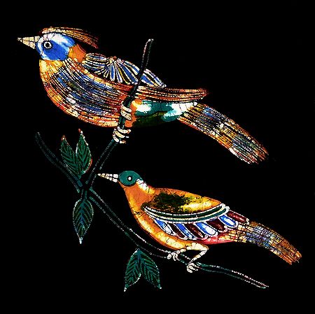 2 Colorful Birds - Batik Painting