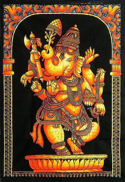 Lord Ganesha - (Printed Batik)