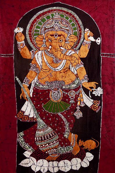 Lord Ganesha Standing on Lotus