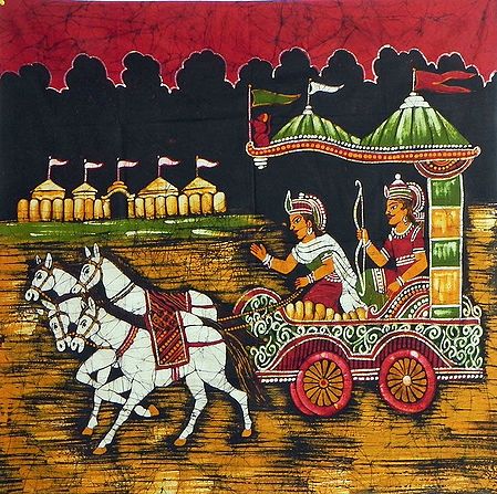 Krishna and Arjuna in the Battlefield of Kurukshetra