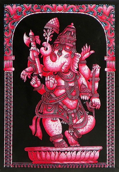 Dancing Ganesha (Printed Batik)