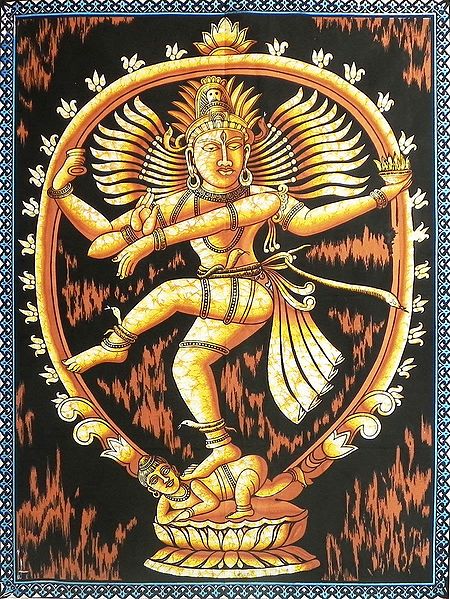 Nataraja - The Cosmic dancer (Printed Batik)