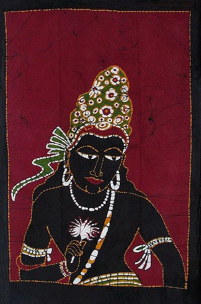 Bodhisatva - painting from Ajanta in Batik