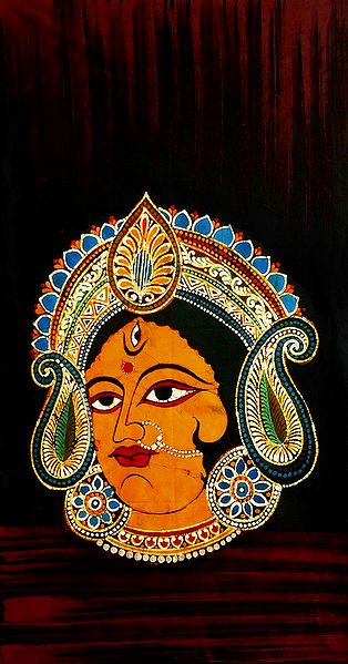 Face of Durga - Batik Painting