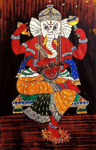 Lord Ganesha Sitting on Throne