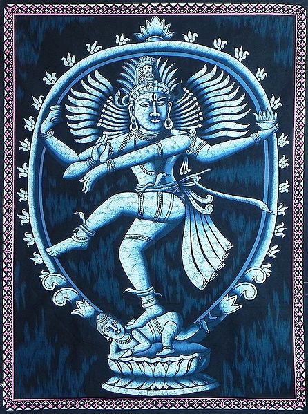 Nataraja - The Cosmic Dancer (Printed Batik)