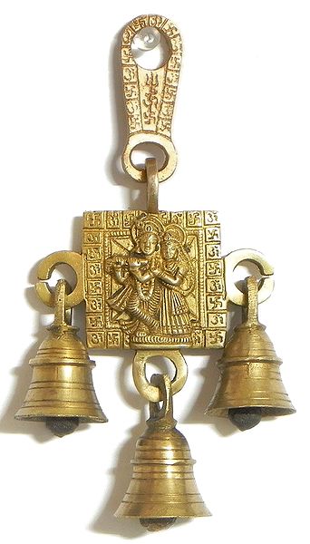 Radha Krishna Hanging Bells