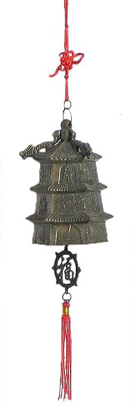 Feng Sui Pagoda Hanging Bell for Good Luck and Good Fortune