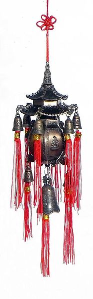 Copper Buddhist Pagoda Hanging Bell 