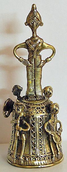 Ritual Brass Bell with Tribal Musicians