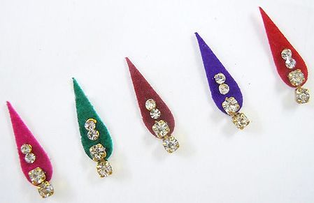 White Stone Studded Multicolor Bindis
