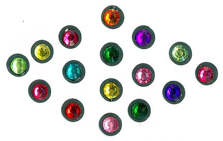 Multicolor Round Stone Bindis