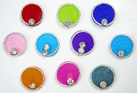 Multicolor Round Glitter Bindis