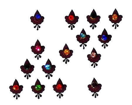 15 Multicolor Stone Bindis
