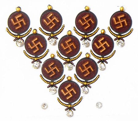 Swastik (Auspicious Hindu Symbol) Round Bindis