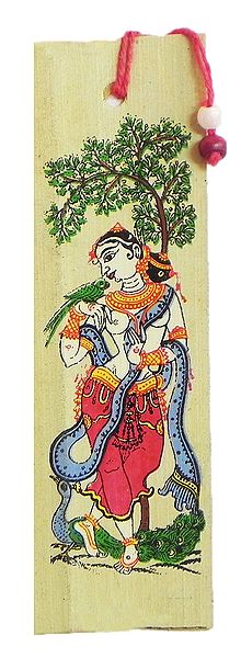 Apsara ( Bookmark) - Patachitra on Palm Leaf