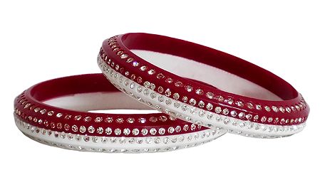 A Pair of Stone Studded Acrylic Bangles