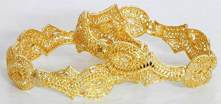 A Pair of Gold Plated Bangles