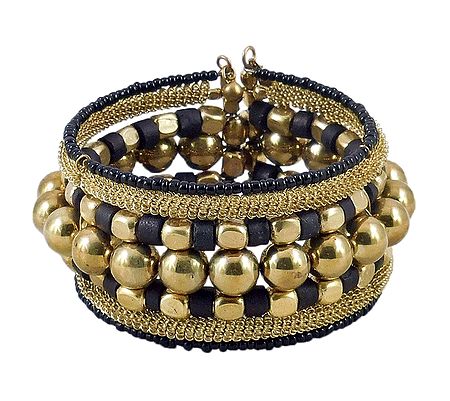 Metal Bead Cuff Bracelet