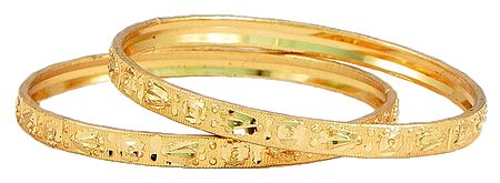 Pair of Gold Plated Churi
