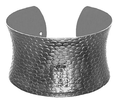 Black Carved Metal Cuff Bracelet