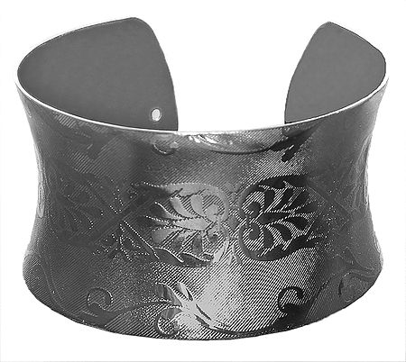 Carved Metal Cuff Bracelet