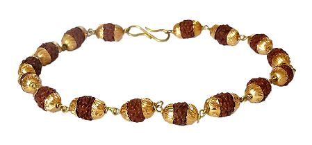 Rudraksha Beads with Metal Bracelet