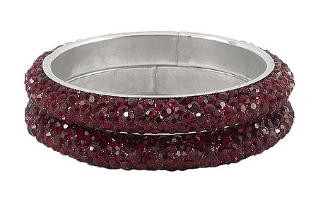 A Pair of Red Stone Studded Bangles