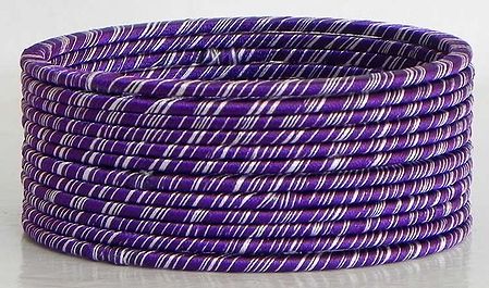 Purple with White Thread Bangles