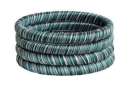 Green and White Thread Bangles