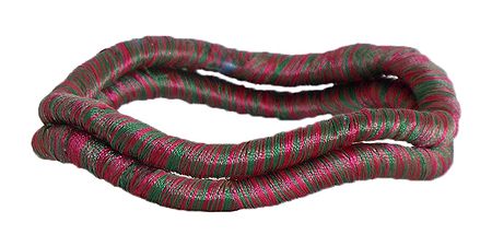 Green with Red Thread Bangles