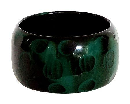 Green Lacquered Wooden Bracelet