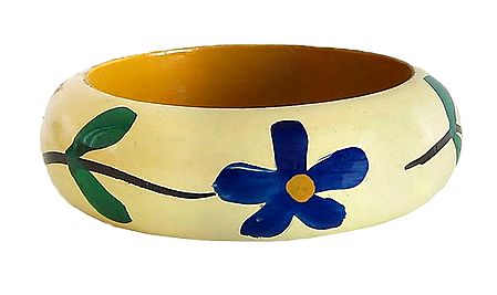 Ivory with Blue and Green Painted Bracelet