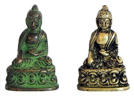 Set of Two Buddha