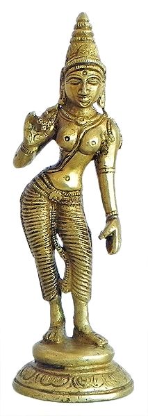 Parvati Statue Depicted in Khajuraho Temple