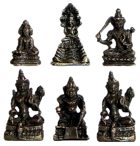 Set of 6 Buddhist Deities