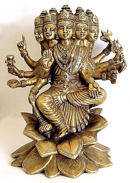 Goddess Gayatri Sitting on a Lotus