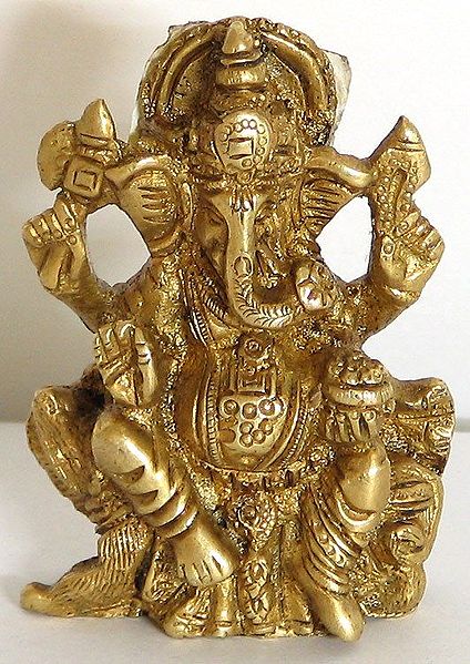 Lord Ganesha Sitting on Mouse