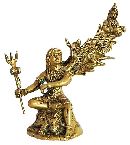 Gangadhar Shiva - Receiving the Torrents of Ganga in His Long Matted Hair